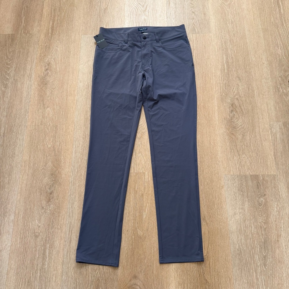 Peter Millar Crown Crafted Bingham Pants Mens 34 Blue Performance Tailored Fit
